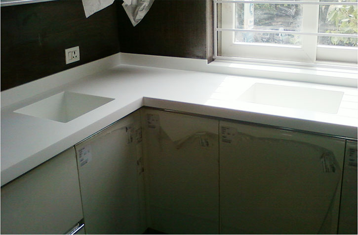 Acrylic solid surface in Bangalore,Corian top in Bangalore,Complete interior solutions in bangalore,interior works in bangalore